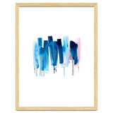 Abstract Watercolor Stripes Minimal Blue thumbnail