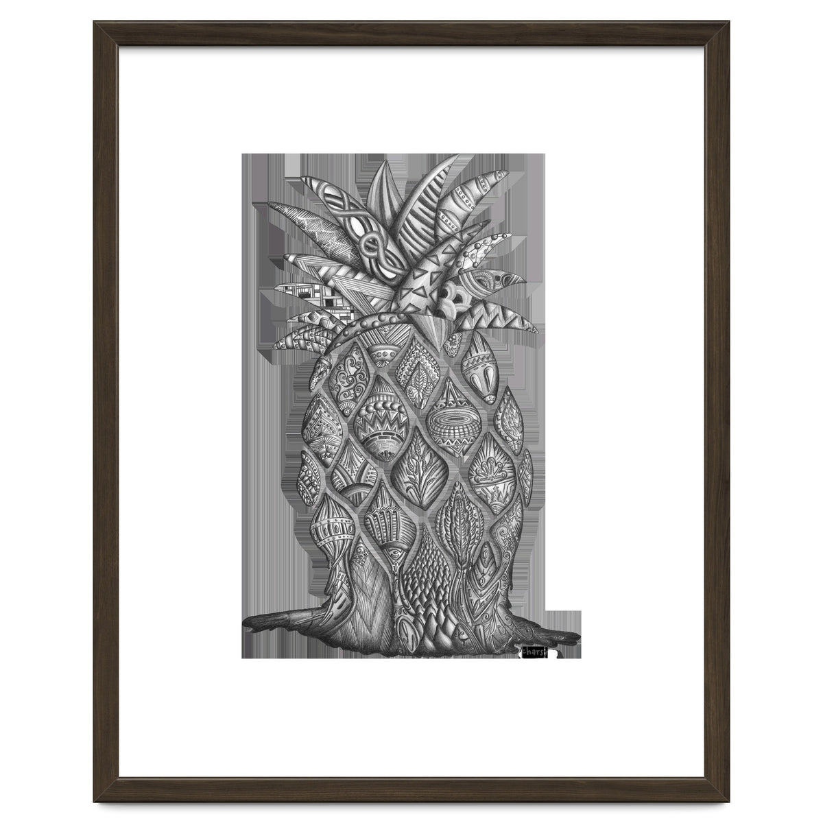 Surreal melting pineapple by Charsy