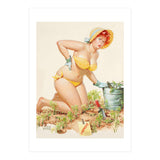 Beautiful Chubby Girl In The Garden (Print Only) thumbnail