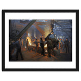 Peder Severin Kroyer (1851-1909). Danish painter. The Iron Foundry, Burmeister & Wain, 1885. thumbnail