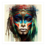 Turquoise Warrior Woman Portrait (Print Only) thumbnail