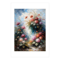 Ethereal Summer Garden Oil Painting (Print Only)