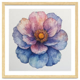 Ethereal Bloom: Watercolor Petals in Indigo and Rose thumbnail
