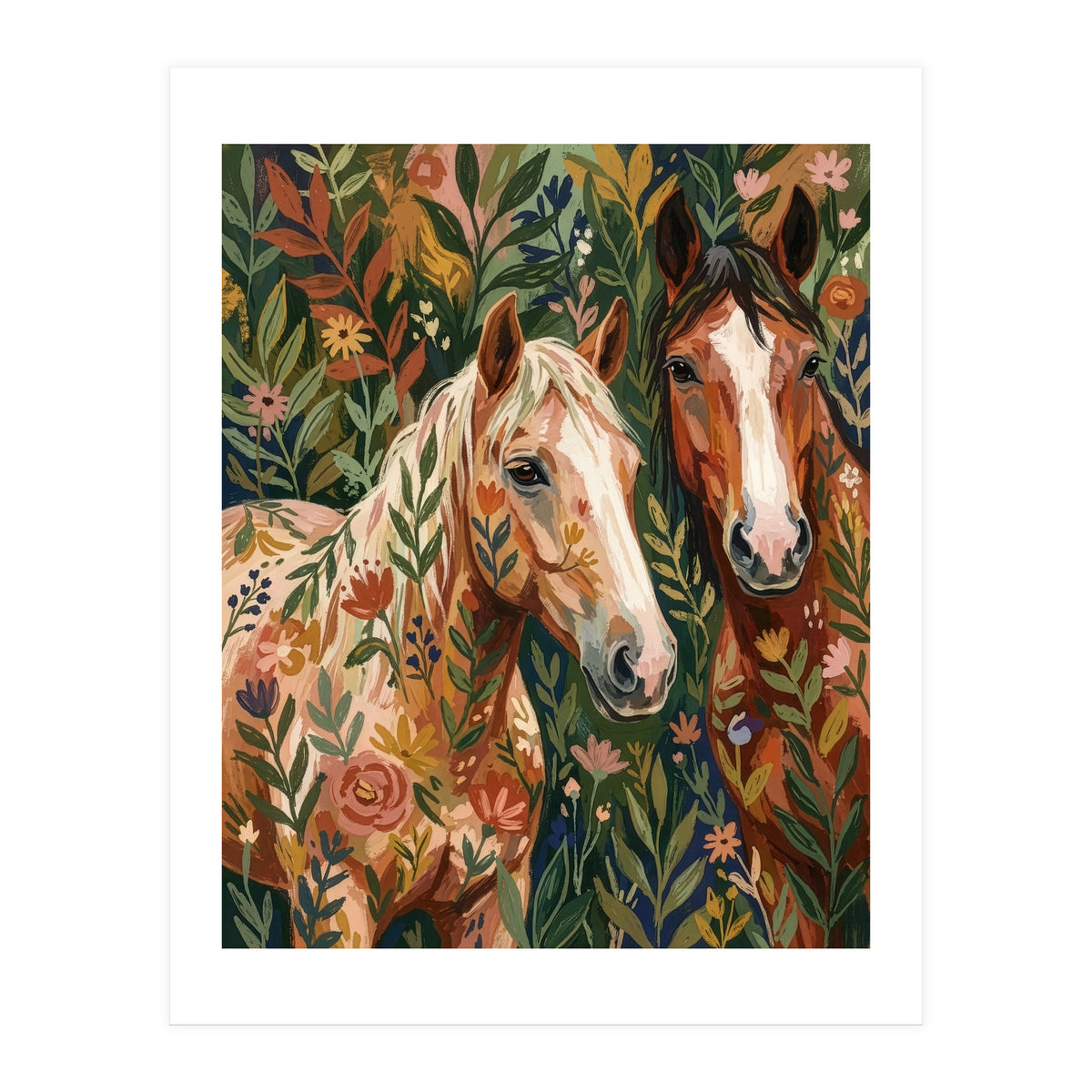 Wildflower Equine Duo (Print Only)