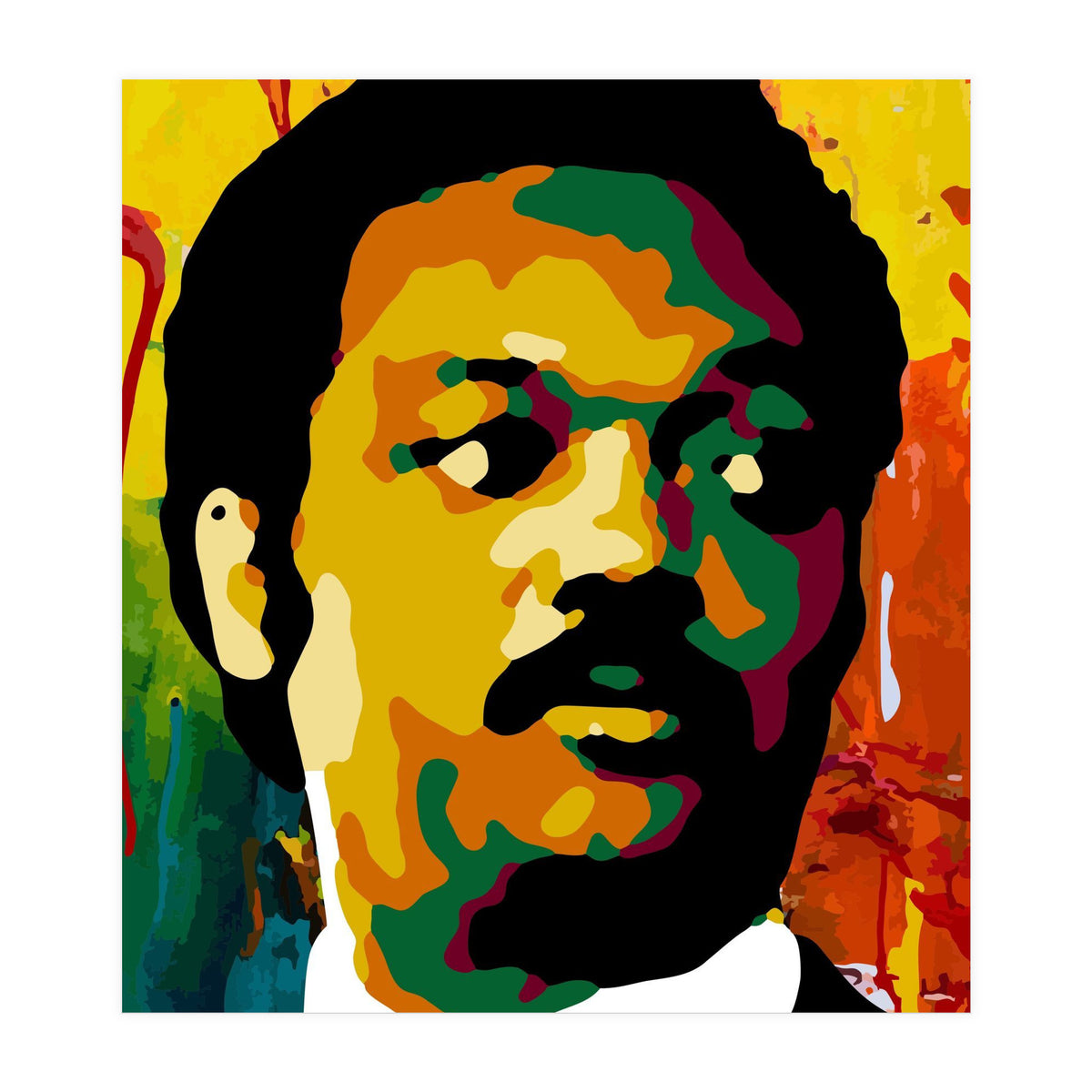 Jesse Jackson Colorful Abstract Art (Print Only)