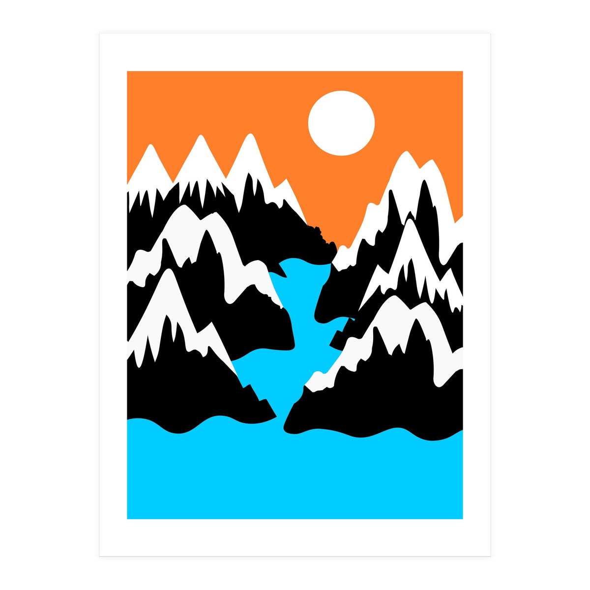 Mountainous River Mouth (Print Only)