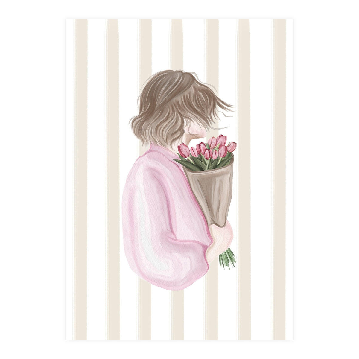 The Girl With The Tulips (Print Only)