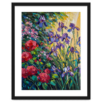 Expressive Heavy Impasto Floral Oil Painting