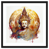 Golden Halo Buddha Portrait