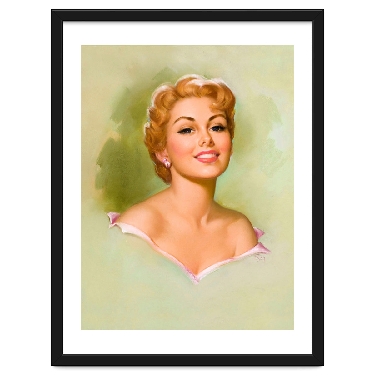 Pinup Blonde Girl Portrait