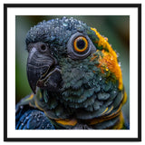Close Up Of A Wet Macaw Parrot Head thumbnail
