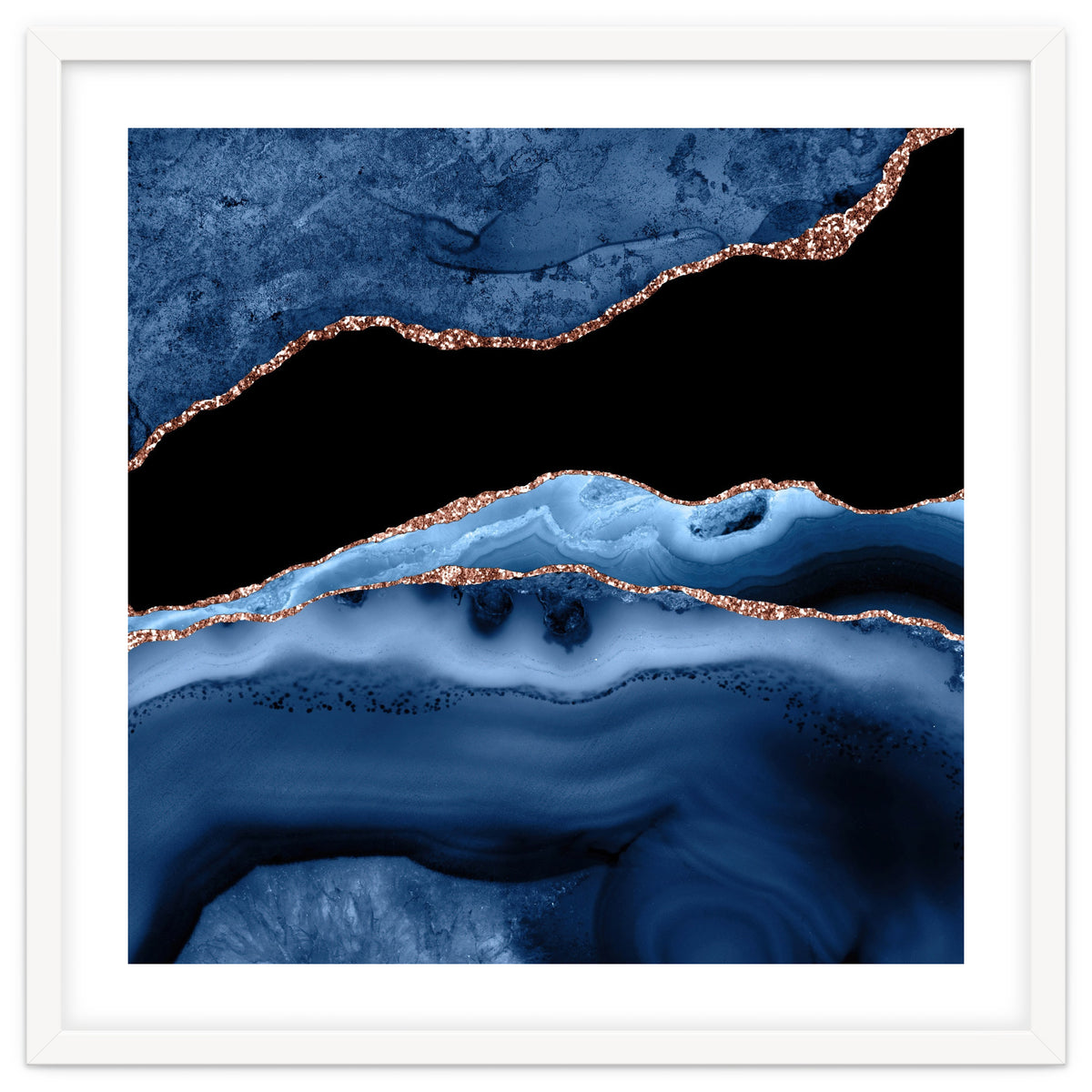 Navy & Rose Gold Agate Texture 13