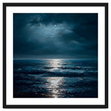 Ethereal Moonlight Over Midnight Ocean Waves thumbnail