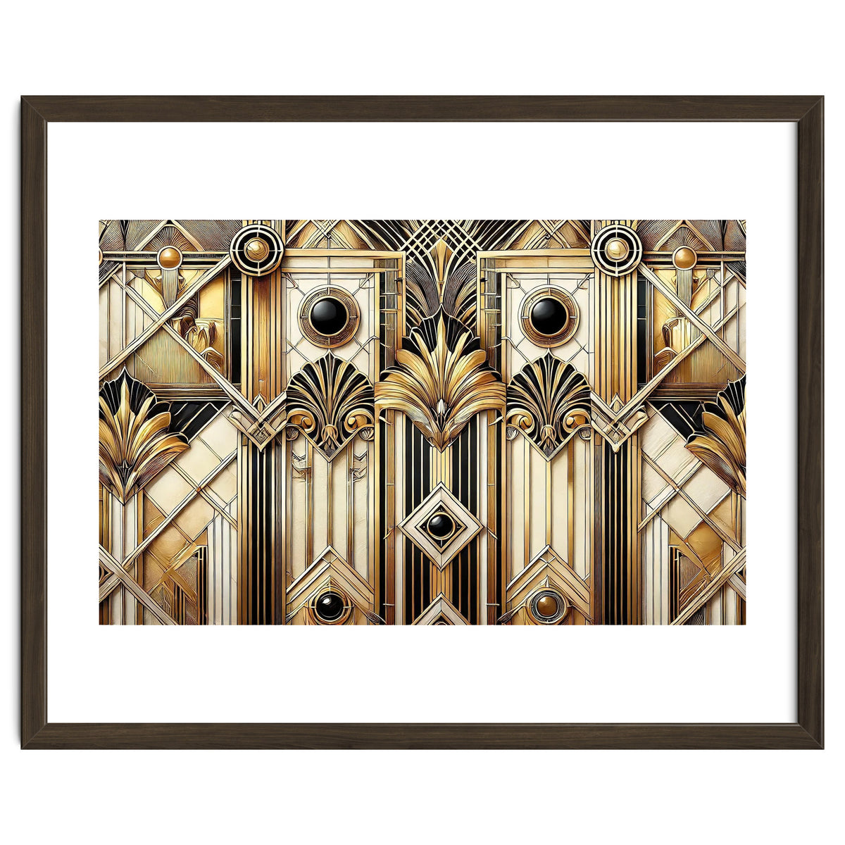 Art Deco Gold Geometric Pattern