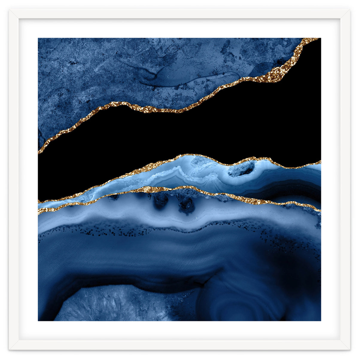 Navy & Gold Agate Texture 13