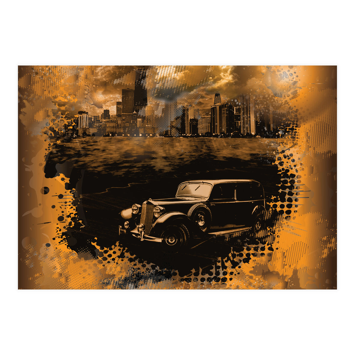 Chicago Waterfront Monochrome (Print Only)