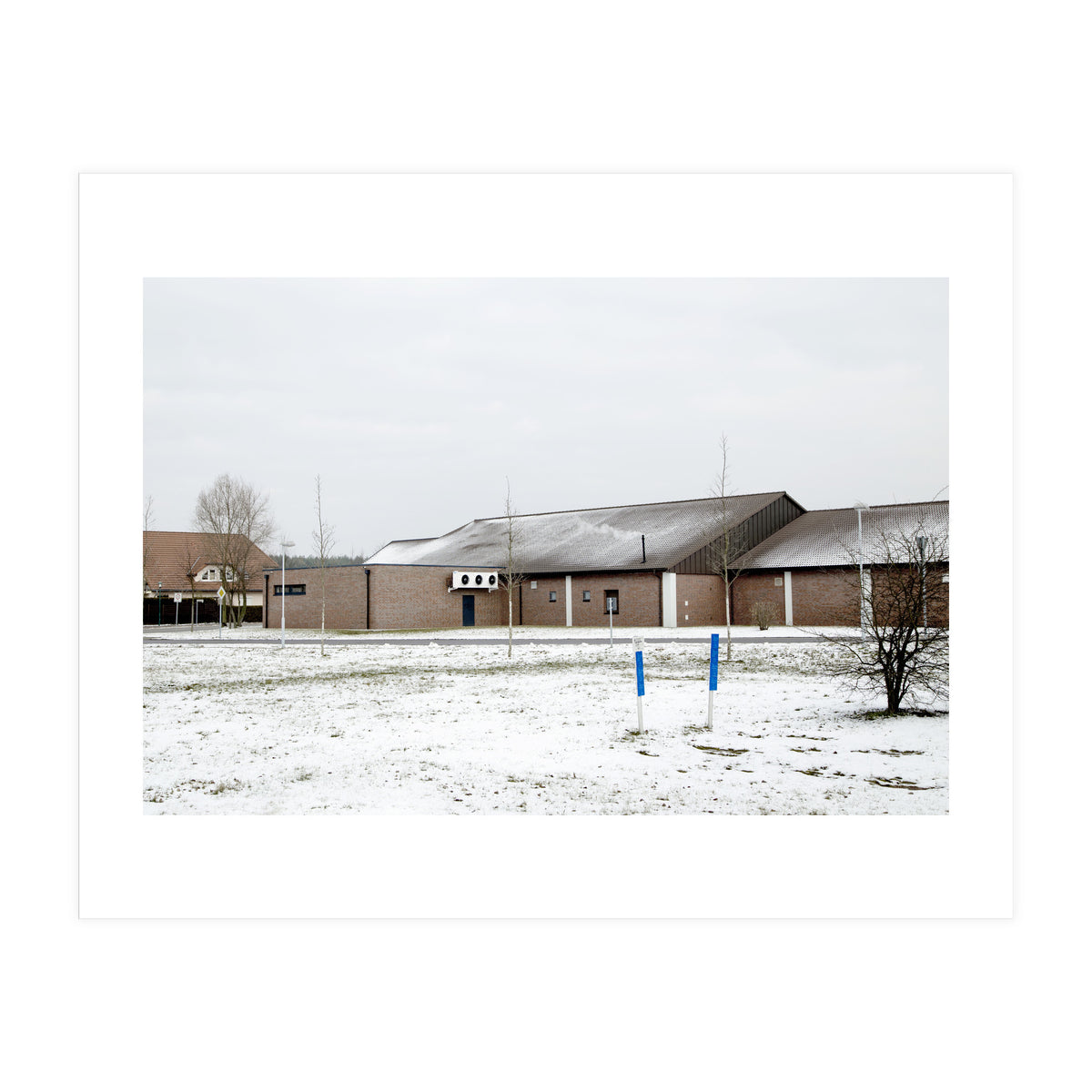 Snow covered  supermarket (Print Only)