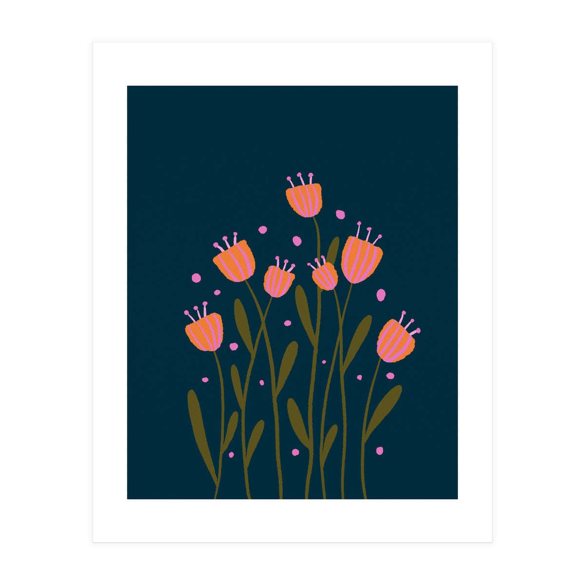 Whimsical Flowers  (Print Only)
