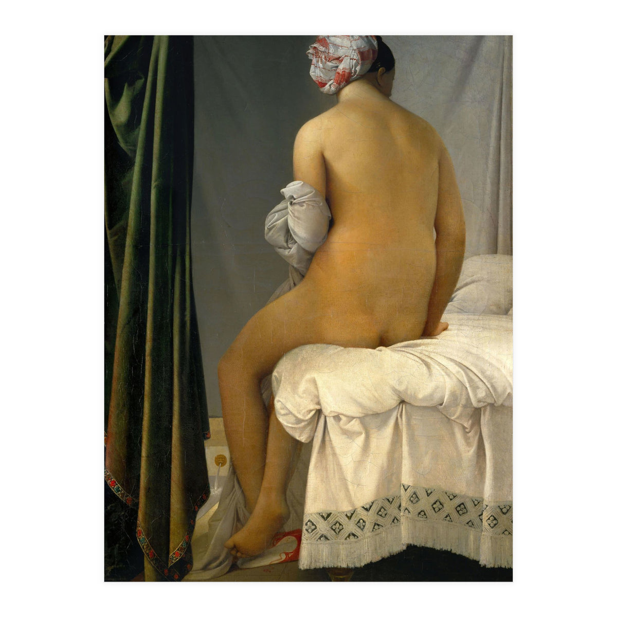 Jean Auguste Dominique Ingres / 'The Valpinçon Bather', 1806, Oil on canvas, 146 × 97,5 cm, RF 259. (Print Only)