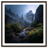 Majestic Misty Mountain Valley with Cascading Waterfall thumbnail