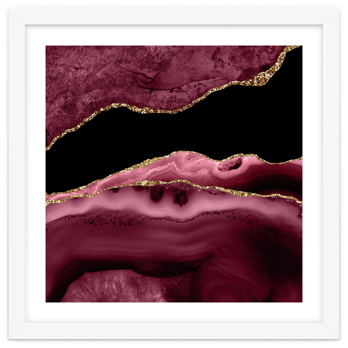 Burgundy & Gold Agate Texture 13