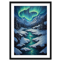 Ethereal Northern Lights: Arctic Winter Valley