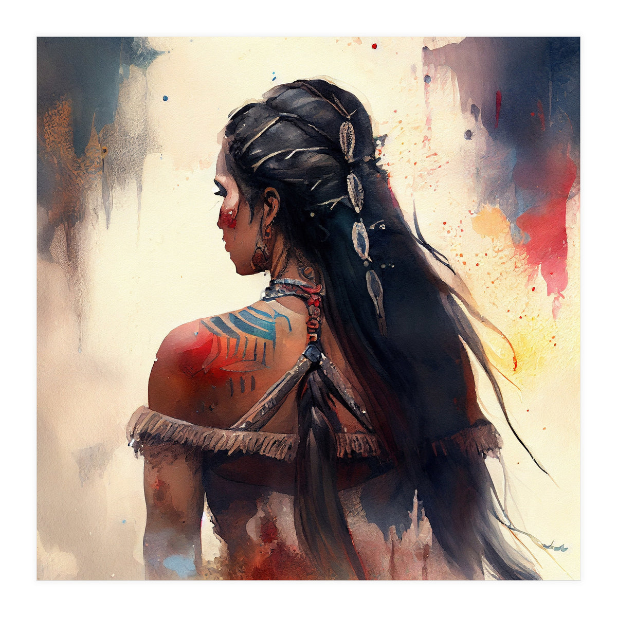 Powerful Warrior Back Woman #2 (Print Only)