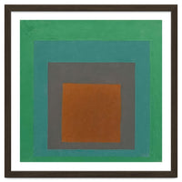 JOSEF ALBERS - HOMAGE TO THE SQUARE GREY BROWN GREEN