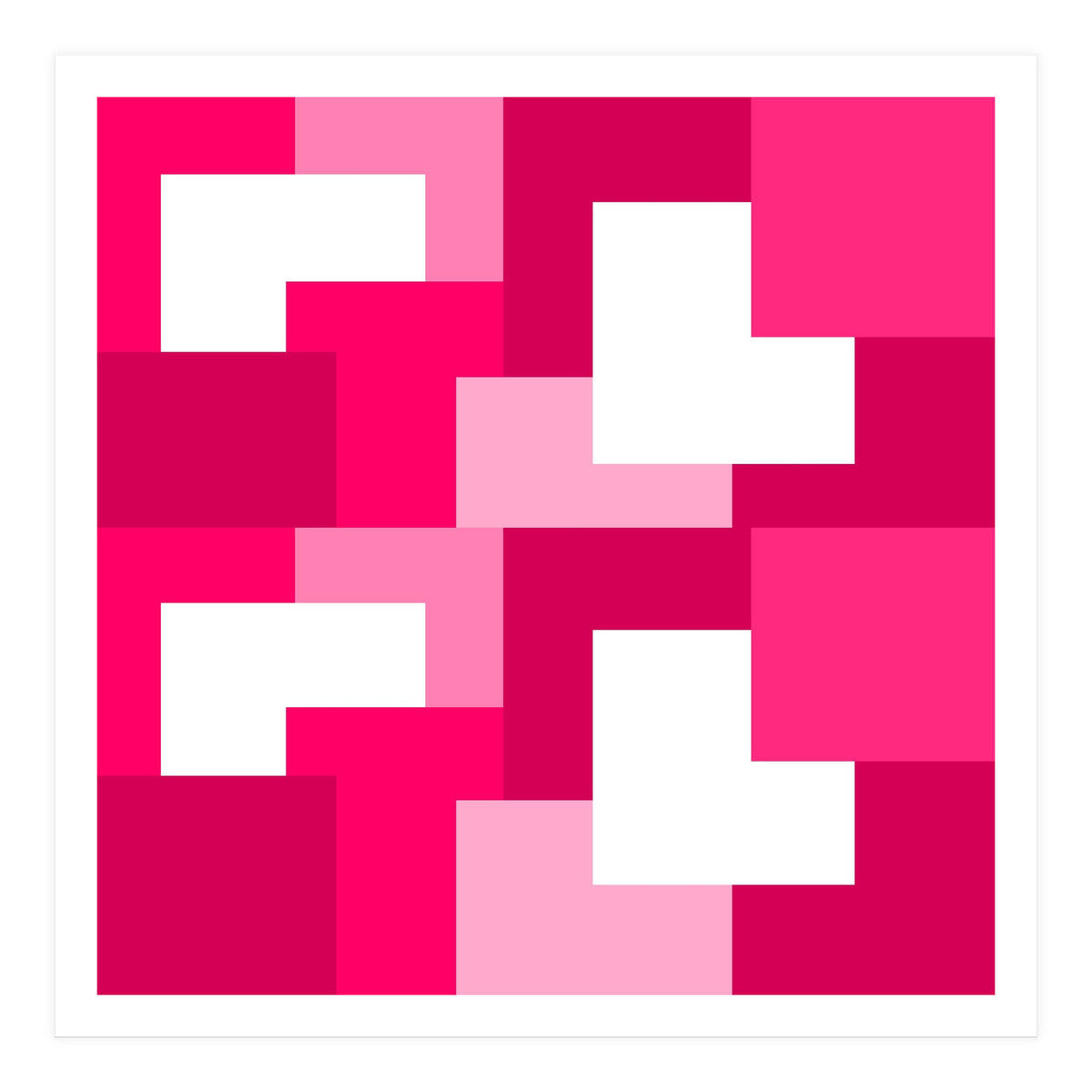 Pink Abstract Square Tiles (Print Only)