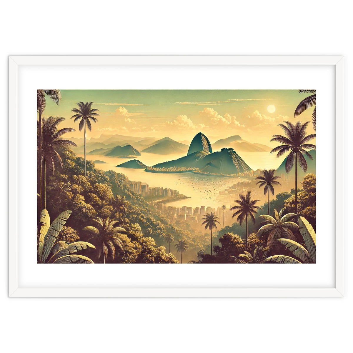 Vintage Brazil, Rio De Janeiro Tropics Poster