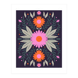 Pink And Orange Flowers (Print Only) thumbnail