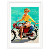 Pinup Sexy Motorcycle Girl thumbnail