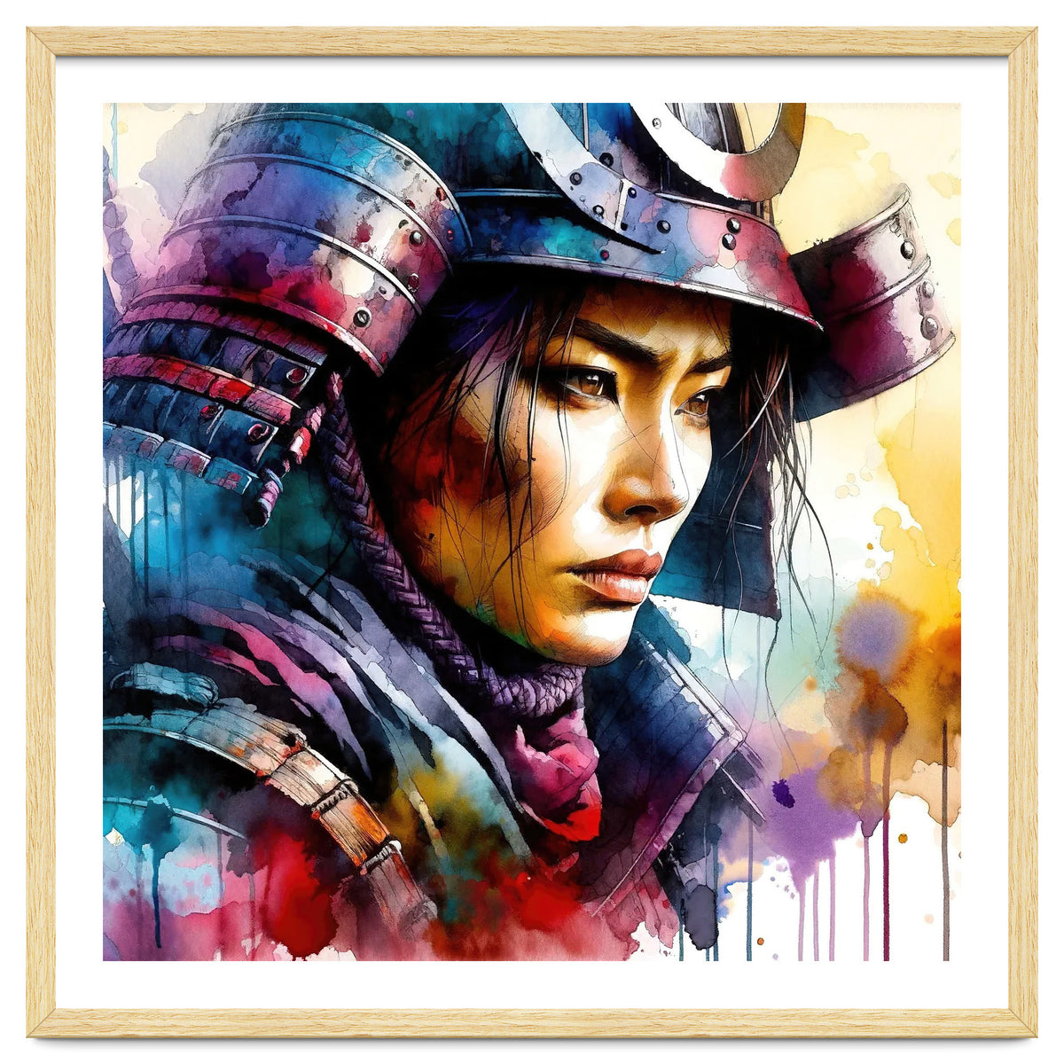 Samurai Asian Warrior Woman Portrait