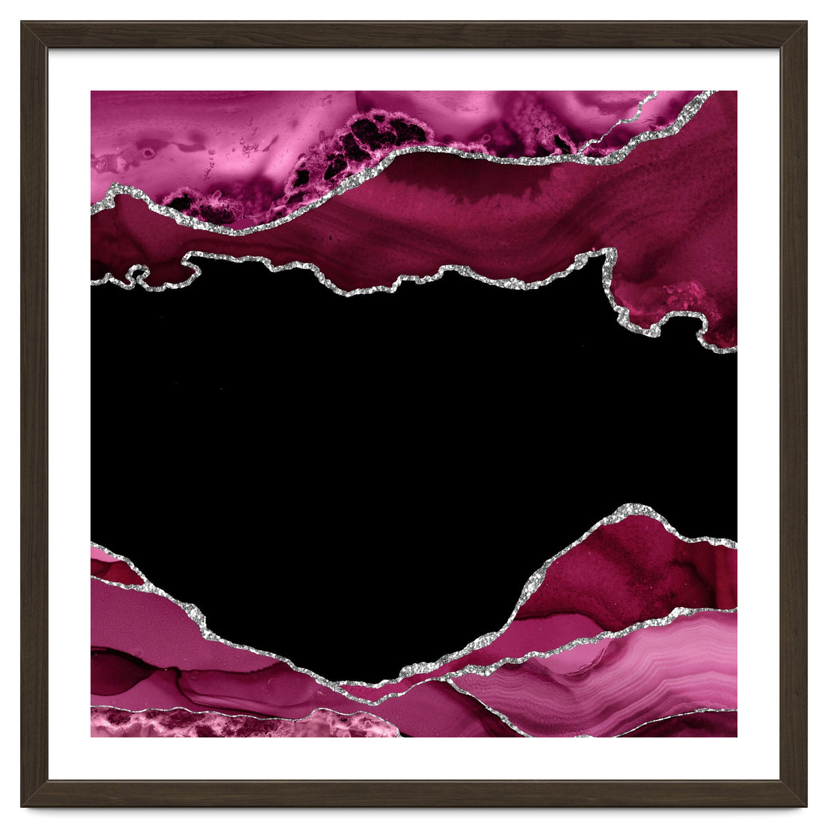 Burgundy & Silver Agate Texture 04