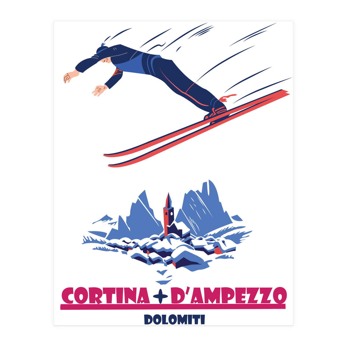 Ski Jump At Cortina Di Ampezzo (Print Only)