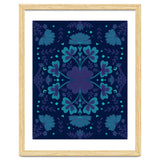 Clovers And Flowers Night Blue thumbnail