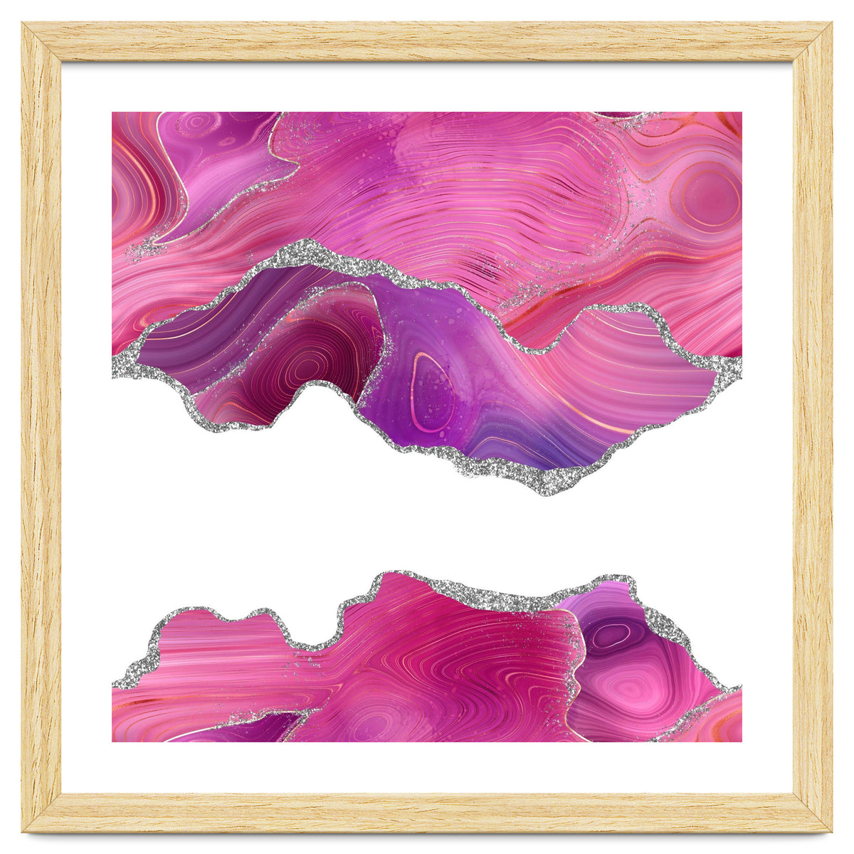 Magenta & Silver Agate Texture 07