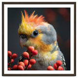 Close Up Of A Cockatiel Parrot With Orange Crest thumbnail