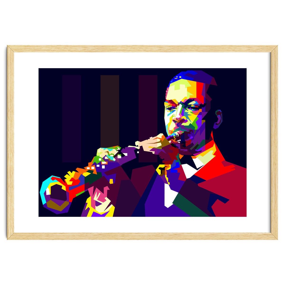 John Coltrane Jazz Musician Pop Art WPAP