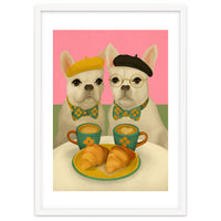 French Bulldogs At Breakfast Café