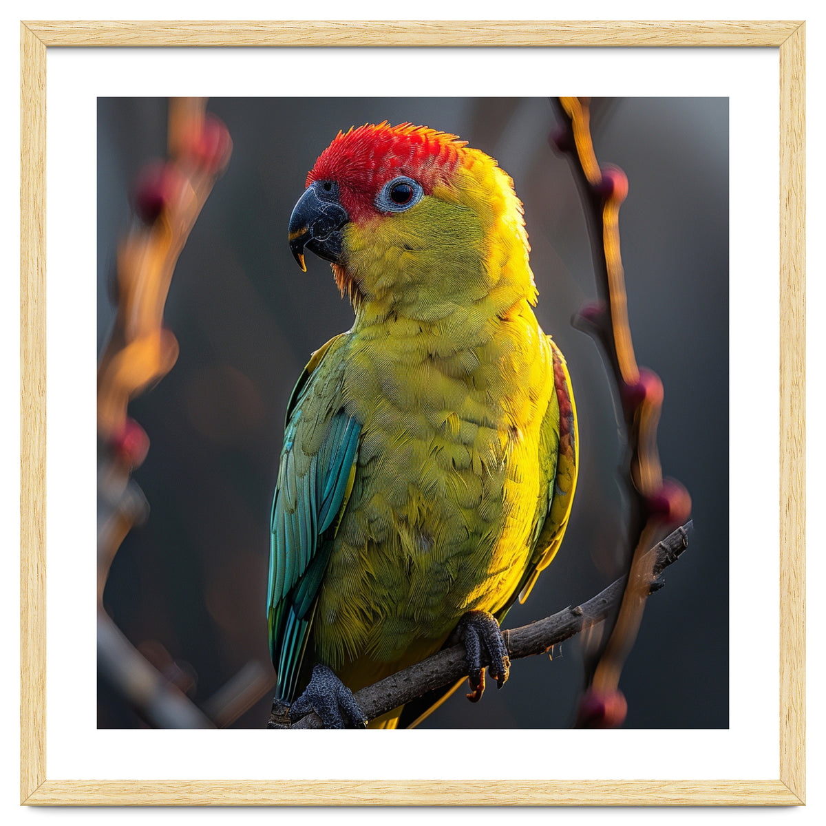 Close Up Of A Colorful Jenday Conure