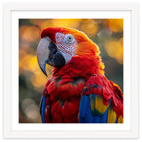 Scarlet Macaw Parrot Close Up Portrait thumbnail
