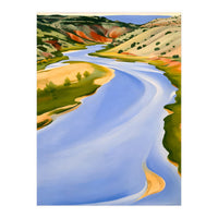 Georgia O’Keeffe – Chama River, Ghost Ranch (1937) | Serene Southwestern Landscape in Bold Modernist Forms (Print Only)