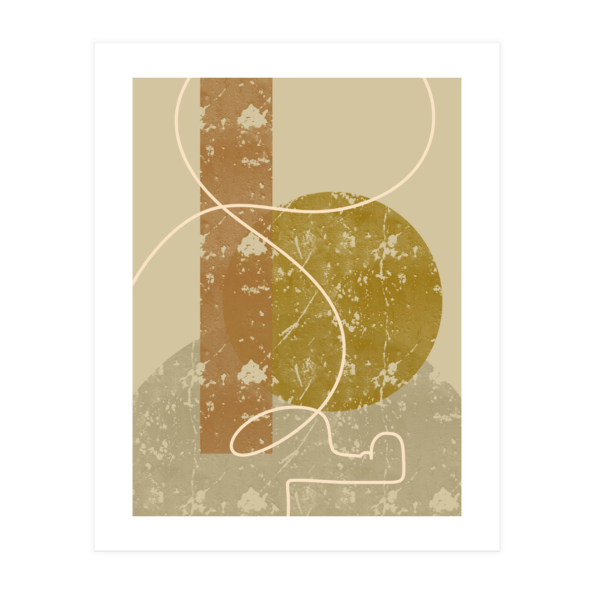 Interaction of Shapes and Lines (Print Only)