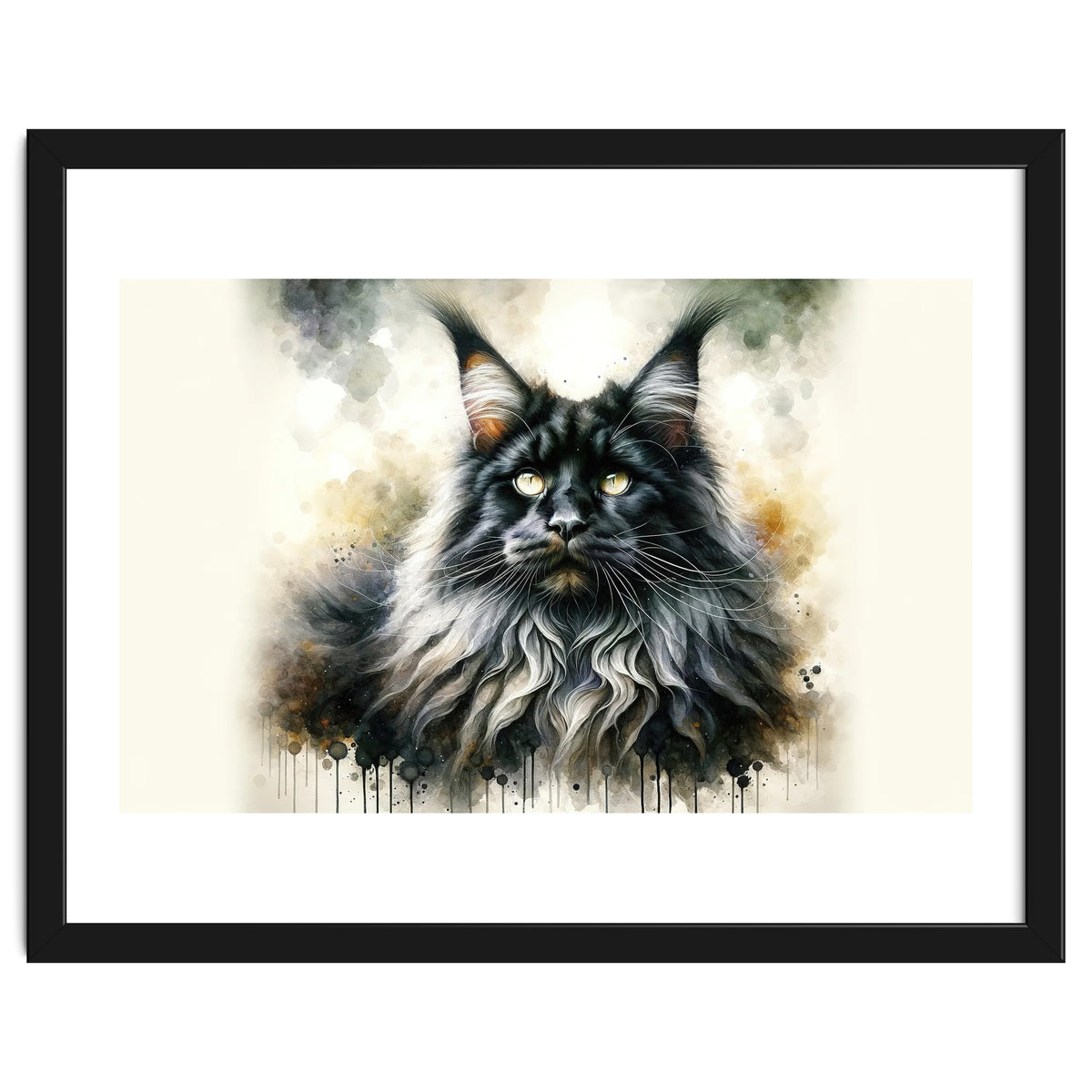Majestic Long Haired Cat Portrait