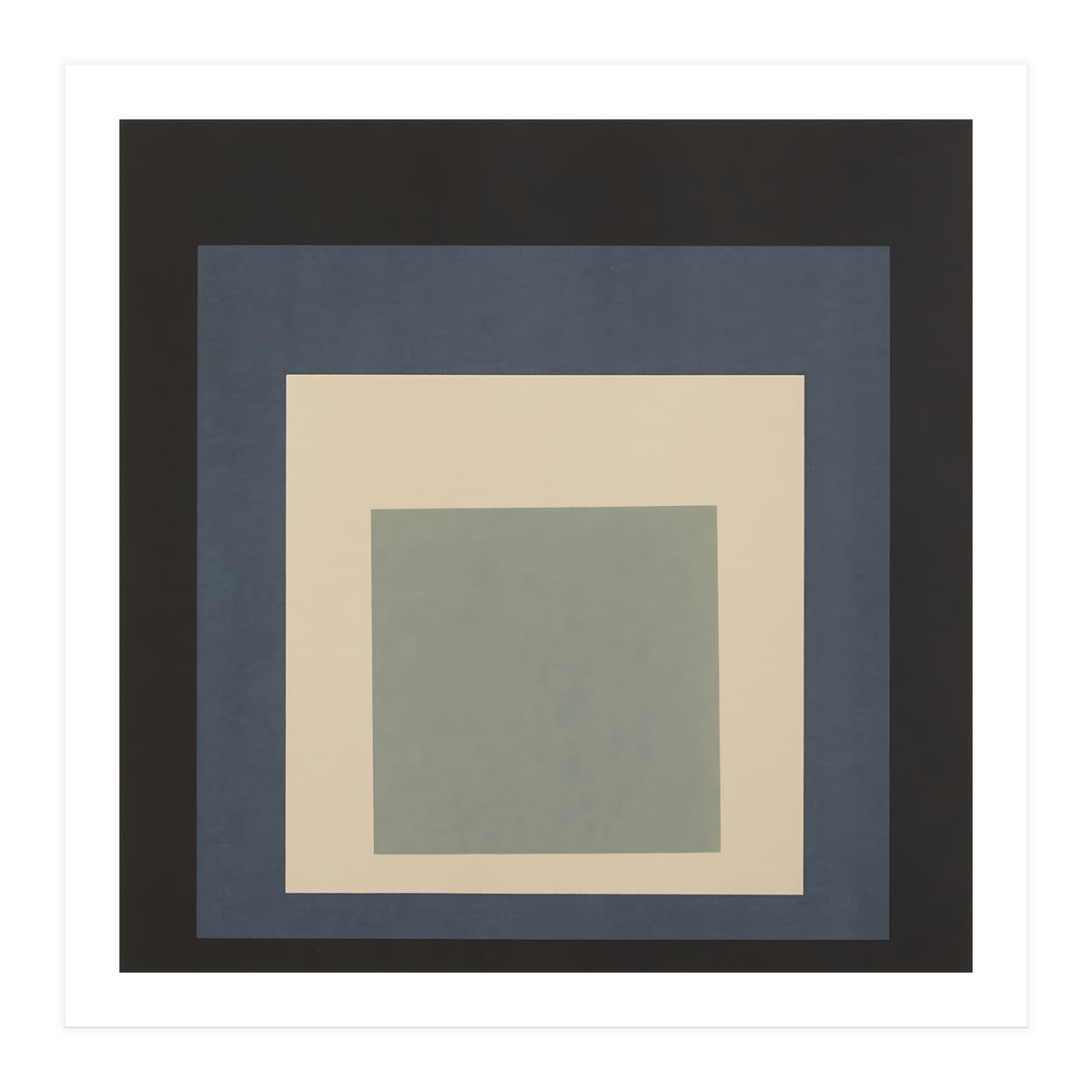 JOSEF ALBERS - HOMAGE TO THE SQUARE BEIGE GREY BLACK HIGH RESOLUTION (Print Only)