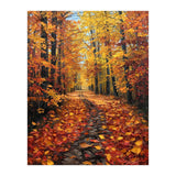 Sun-Drenched Golden Forest Path with Vibrant Autumn Foliage (Print Only) thumbnail