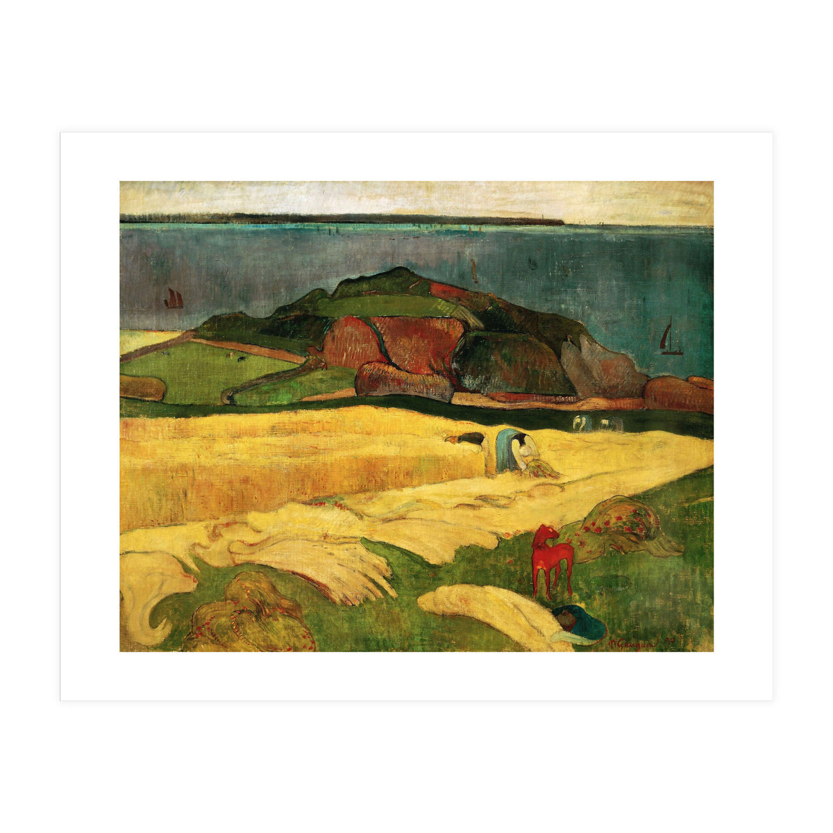 Paul Gauguin / 'Seaside Harvest', 1890, Oil on canvas, 92 × 73 cm. (Print Only)