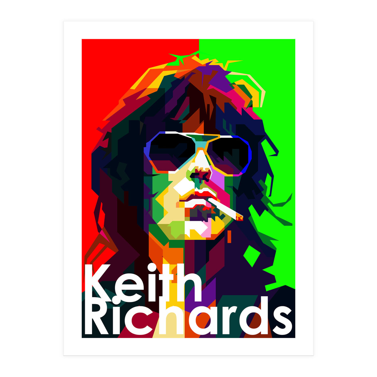 Keith Richards Pop Art WPAP (Print Only)