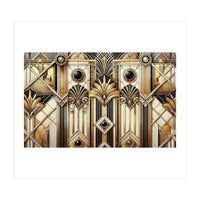 Art Deco Gold Geometric Pattern (Print Only)